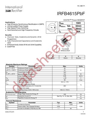 IRFB4615PBF datasheet  